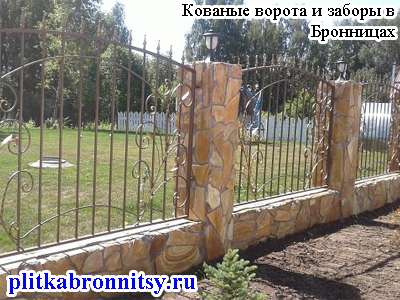 Кованые ворота и заборы в Бронницах (Раменский район Московская область).