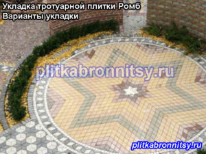 Укладка тротуарной плитки в Аксёново: примеры укладки тротуарной плитки Ромб
