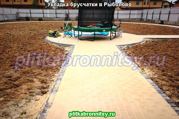 Производство и укладка тротуарной плитки Брусчатка в селе Рыболово Раменского района